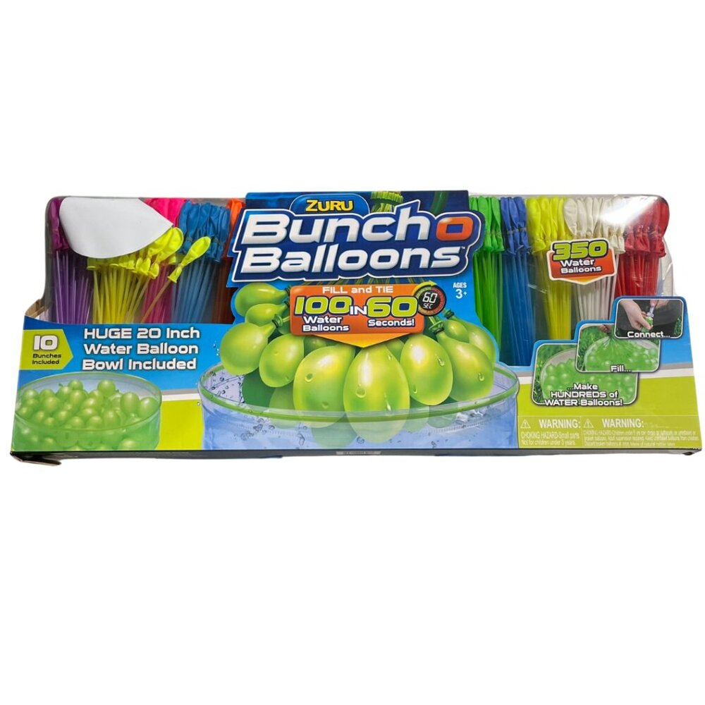 NIB/NWOT ZURU Bunch O Balloons 350 Water Balloons, 10 Colors